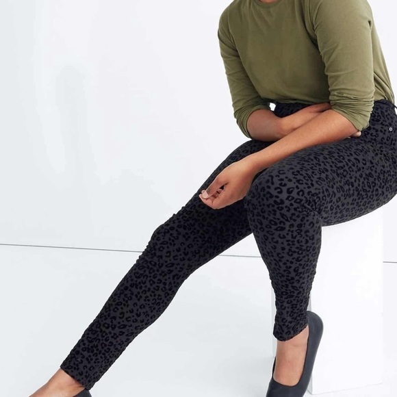 MADEWELL MID RISE LEOPARD PRINT SKINNY JEANS - Picture 4 of 11